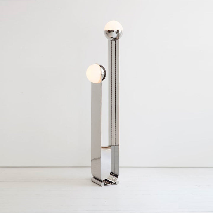 Modern Minimalist Floor Lamp with Dual Globes