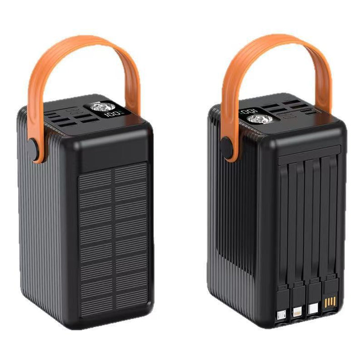 Portable Solar Power Bank with Integrated LED Light and Fast Charging Function Stornfield