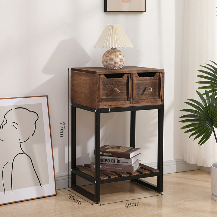 Rustic Wooden Console Table with Storage Stornfield