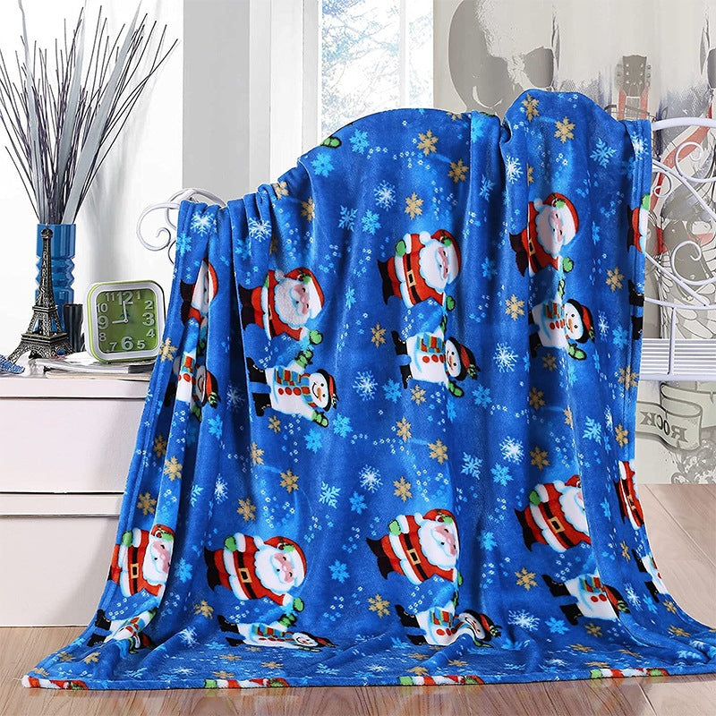 Festive Holiday-Themed Plush Throw Blanket