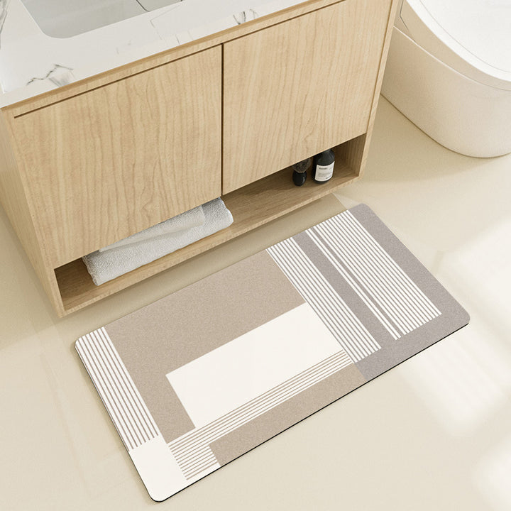 Abstract Geometric Design Bath Mat Stornfield