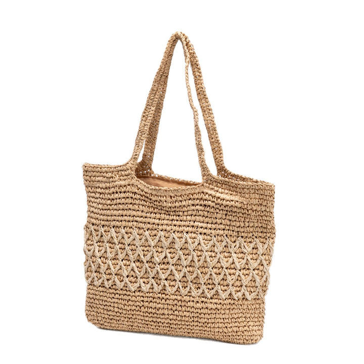 Handwoven shopping bag with decorative pattern Stornfield