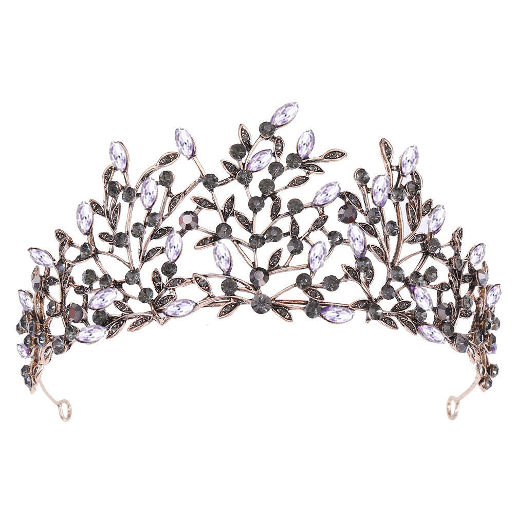 Ladies Elegant Headband with Floral Decorations and Rhinestones Stornfield