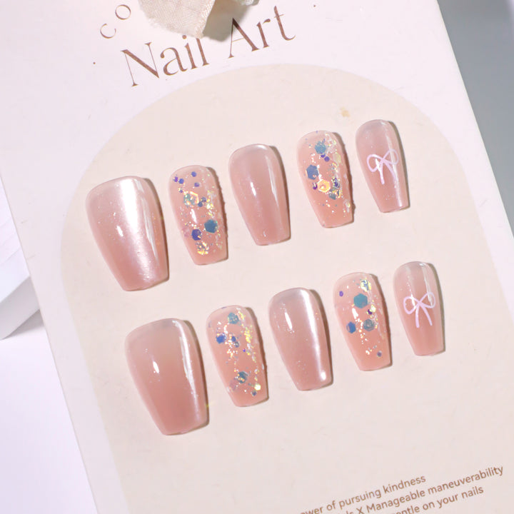 Artful Nail Extensions with Colorful Accents Stornfield