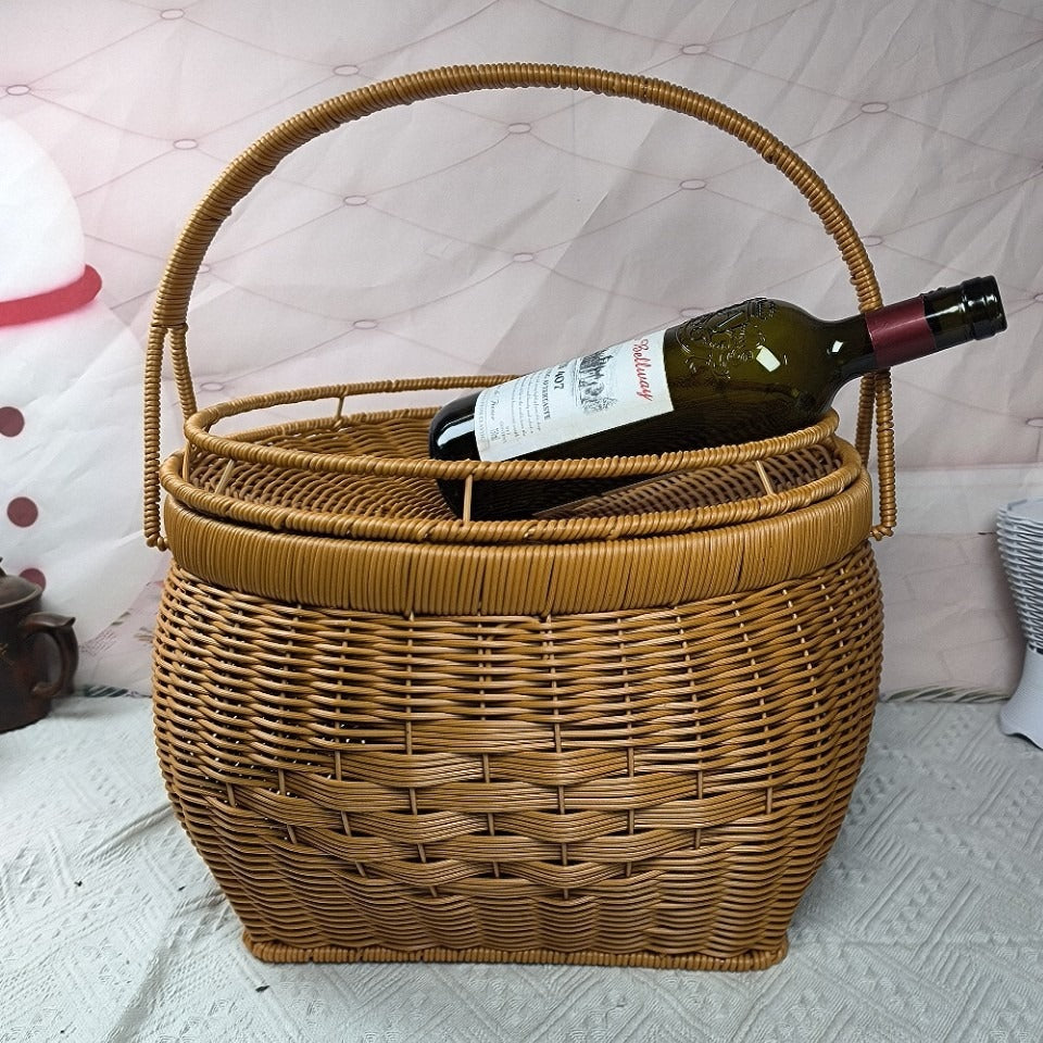 Lidded Woven Storage Basket Stornfield