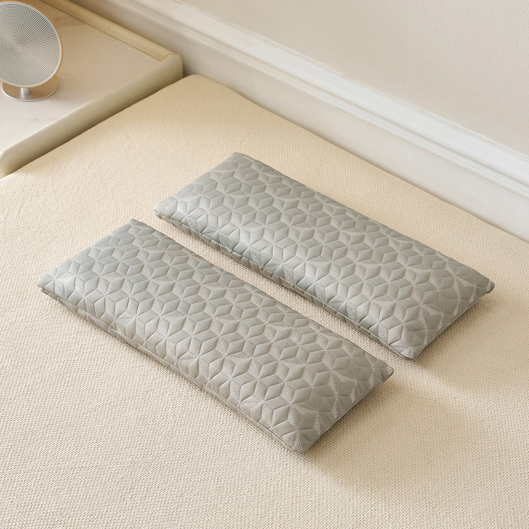 Long-format neck support pillow with breathable cover Stornfield