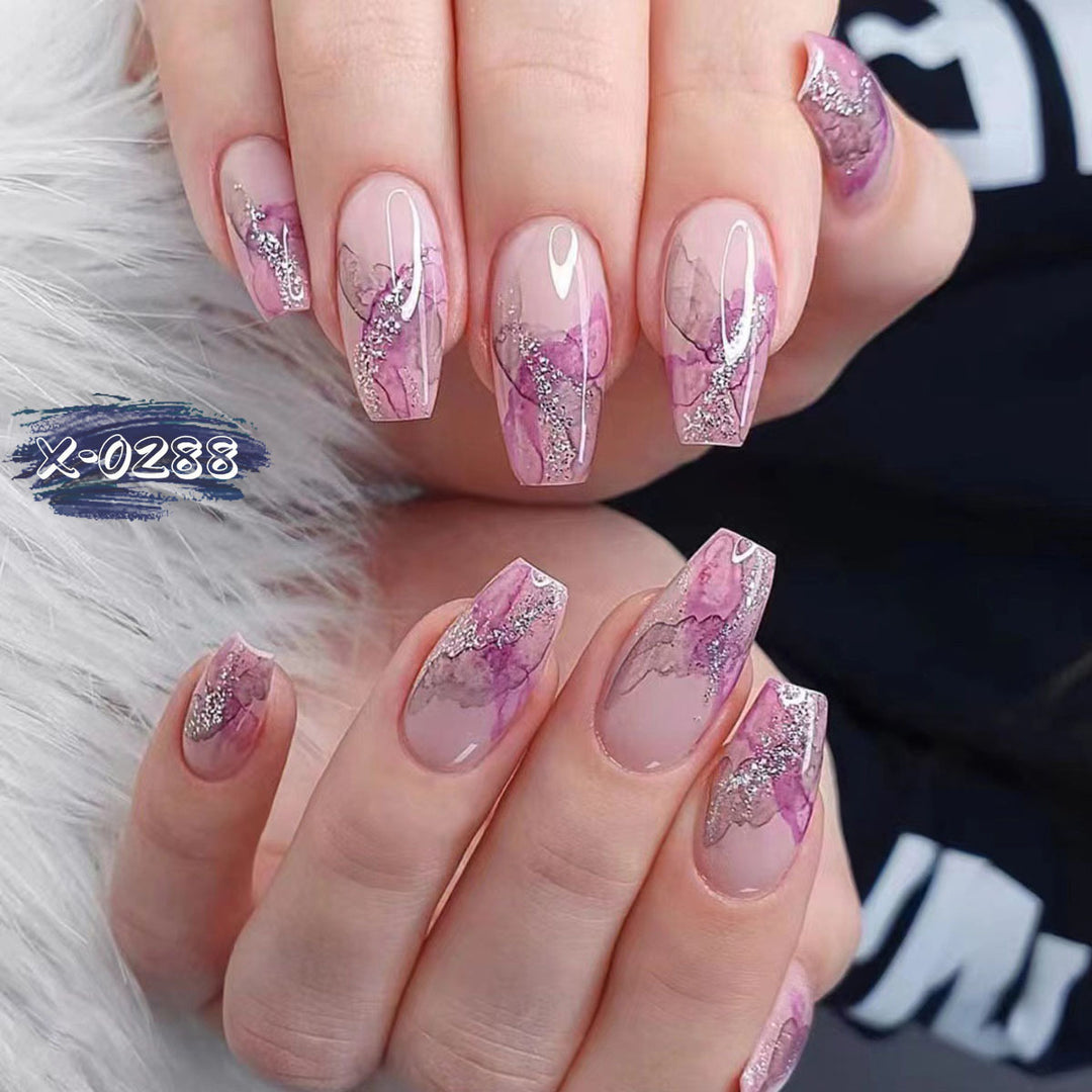 Artistic Nail Design Kit with Marble Effect
