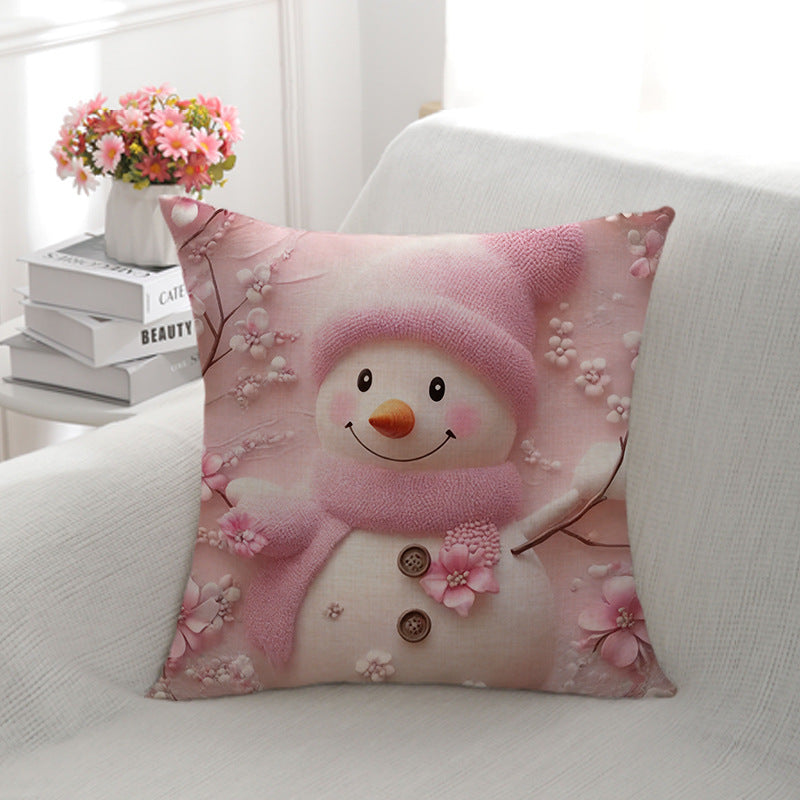 Artistic Deer Illustration Throw Pillow