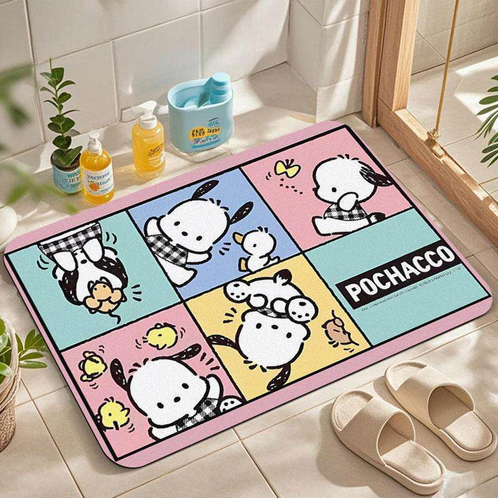 Cartoon-Themed Absorbent Bath Mat