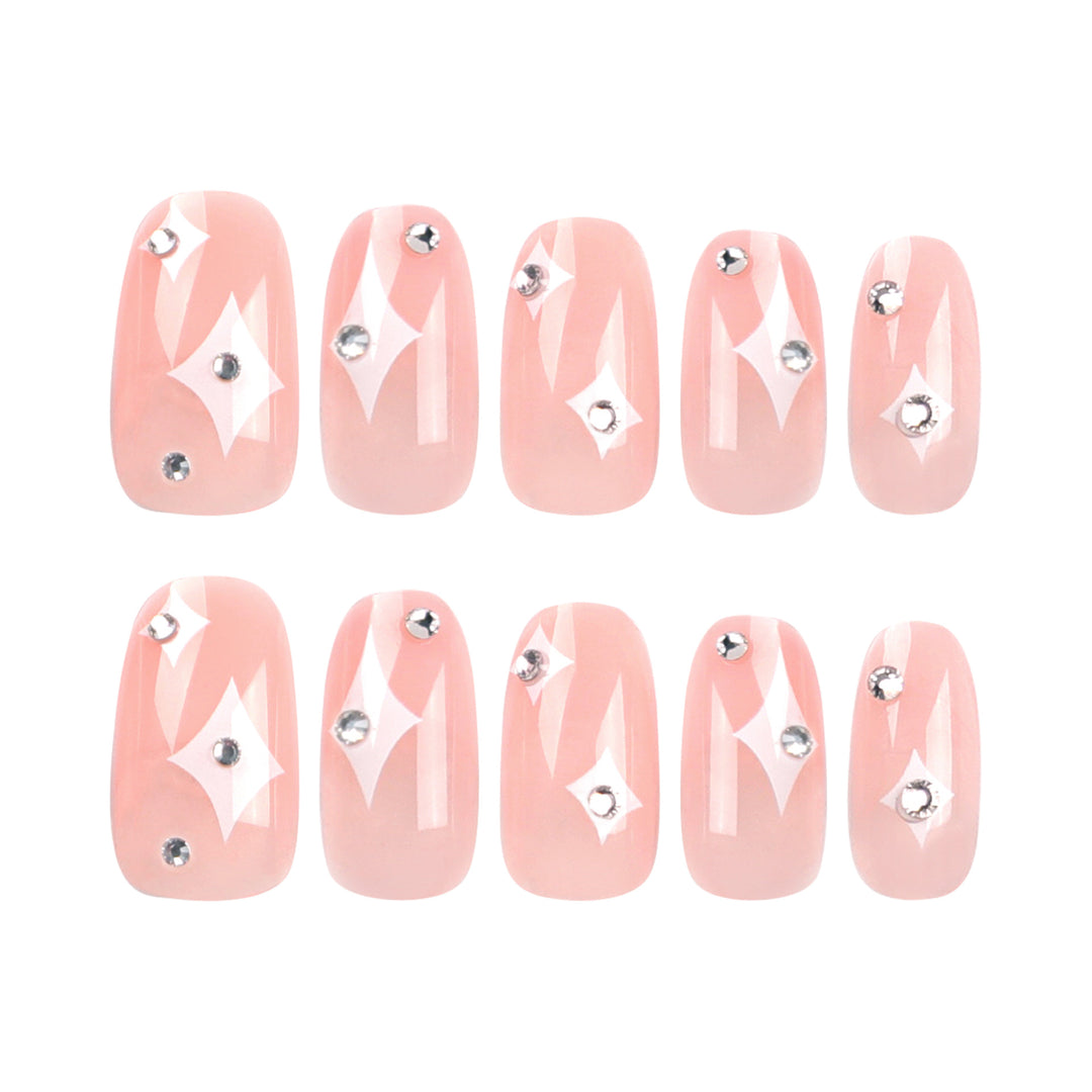 Artistic acrylic nails with glamorous glitter design Stornfield