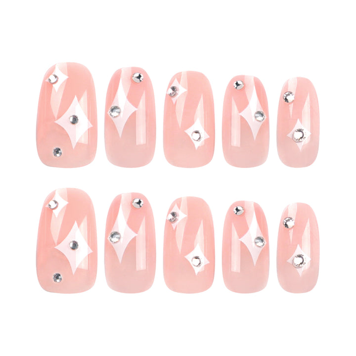 Artistic acrylic nails with glamorous glitter design Stornfield