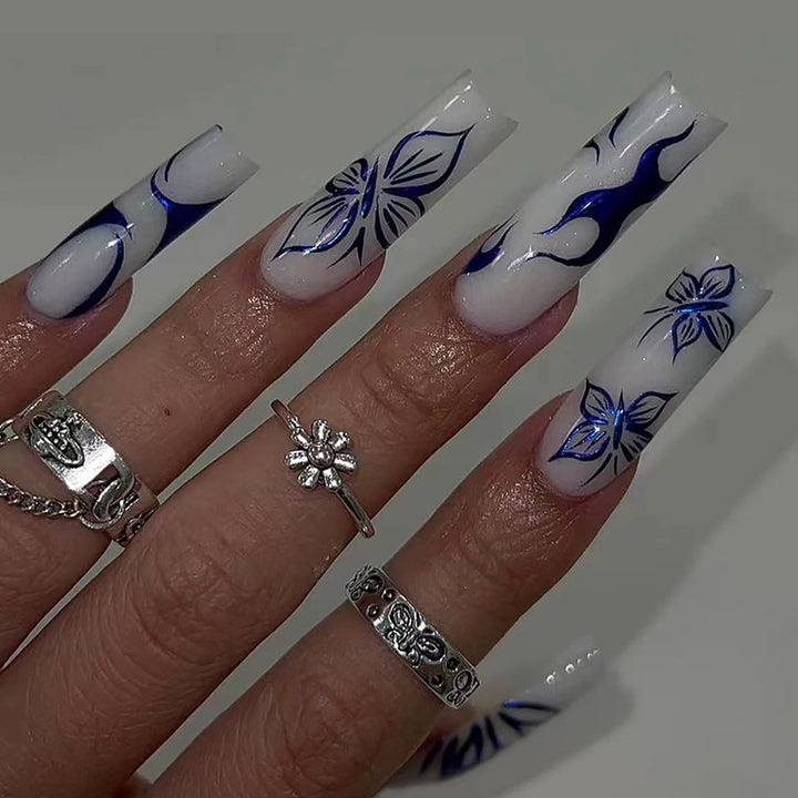 Floral-Inspired Stiletto Press-On Nails Stornfield