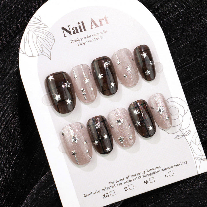 Artistic Starry Design Press-On Nails