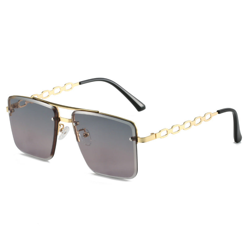 Women's Square Sunglasses with Elegant Chain Structure Stornfield