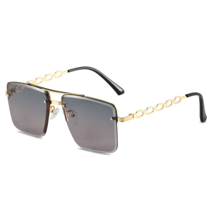 Women's Square Sunglasses with Elegant Chain Structure Stornfield