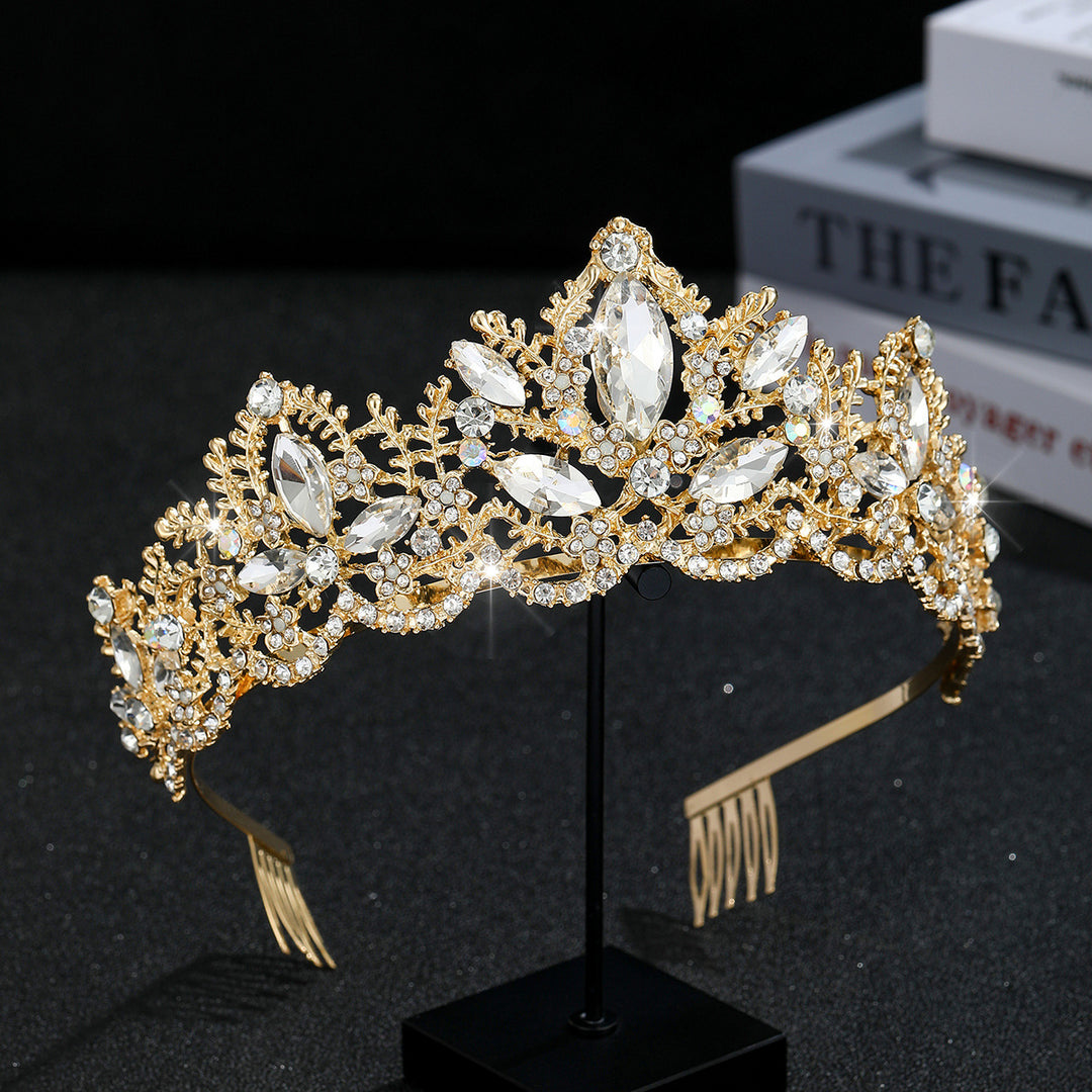 Ladies Glamorous Tiara with Sparkling Crystal Decorations Stornfield