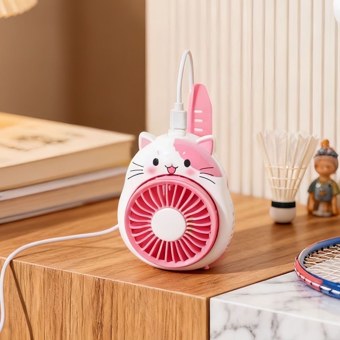 Women's portable hand fan with cute dog design Stornfield