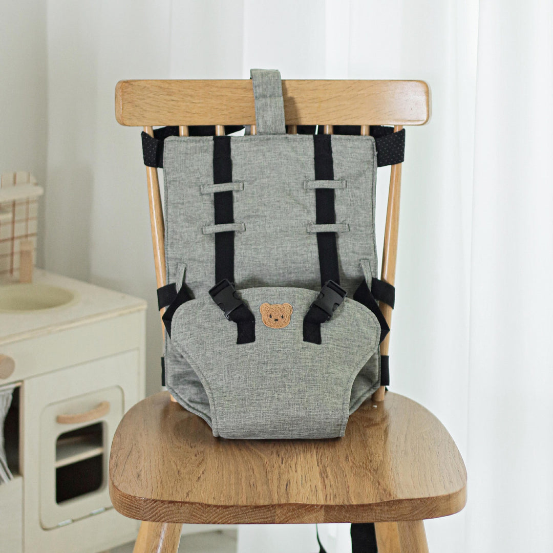Portable Padded High Chair Booster Seat Cover with Five-Point Safety Straps