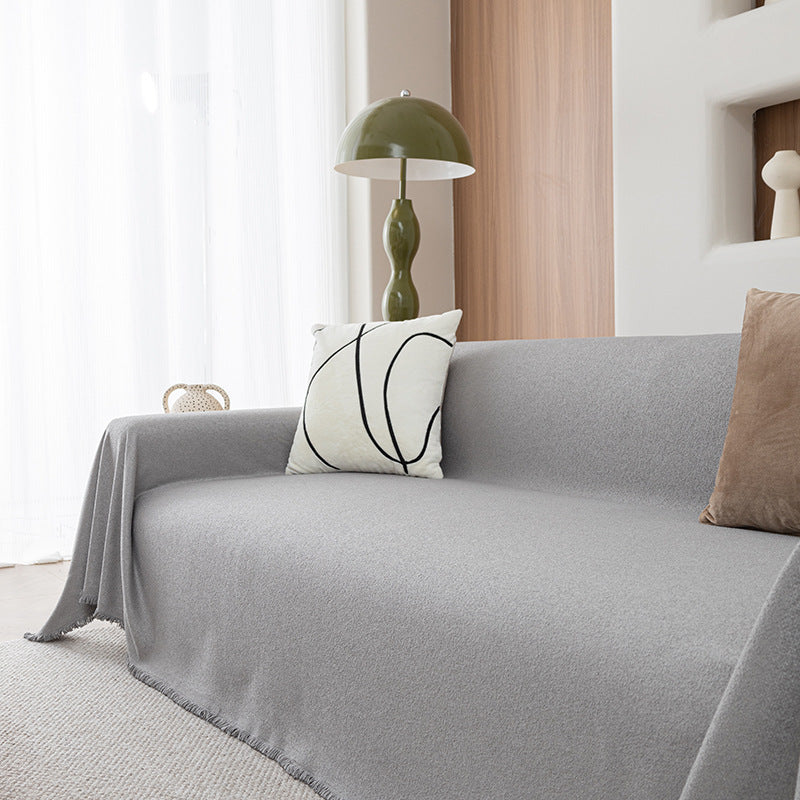 Oversized Fringed Sofa Throw Slipcover Protector
