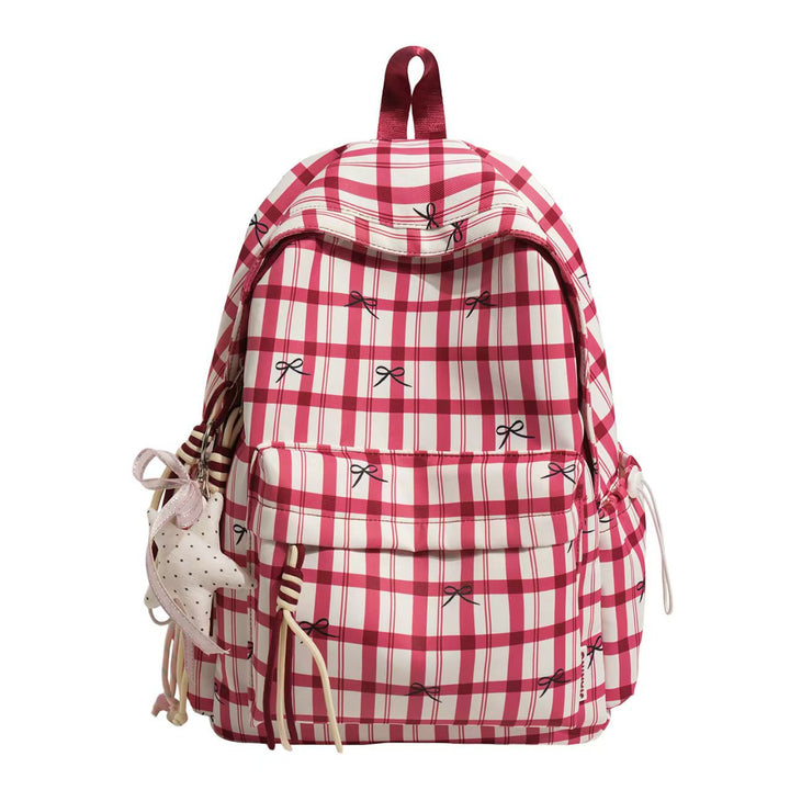 Backpack with Playful Checkered Pattern and Practical Compartments Stornfield