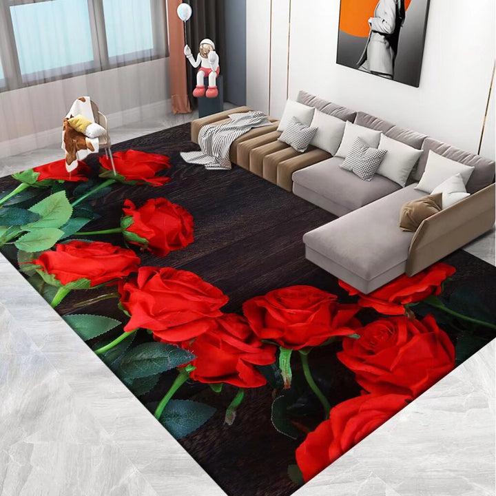 3D Printed Floral Area Rug Stornfield
