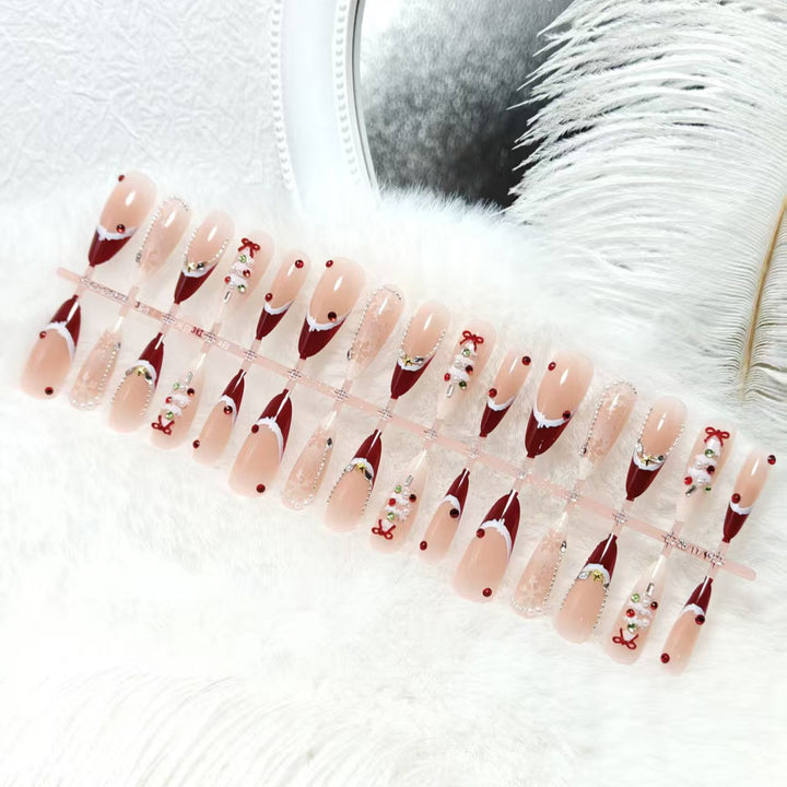 Festive artificial nails with Christmas motifs Stornfield
