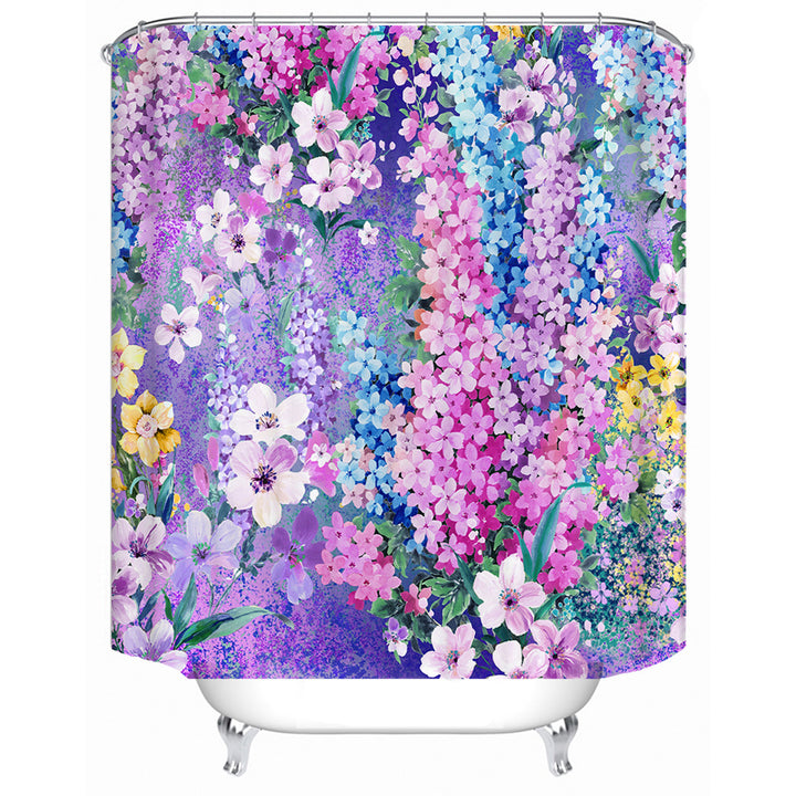 Butterfly-Inspired Floral Shower Curtain Stornfield
