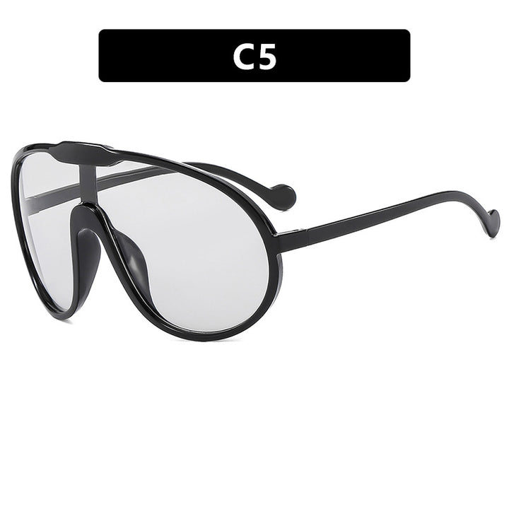 Women's futuristic transparent sunglasses with elegant shape Stornfield