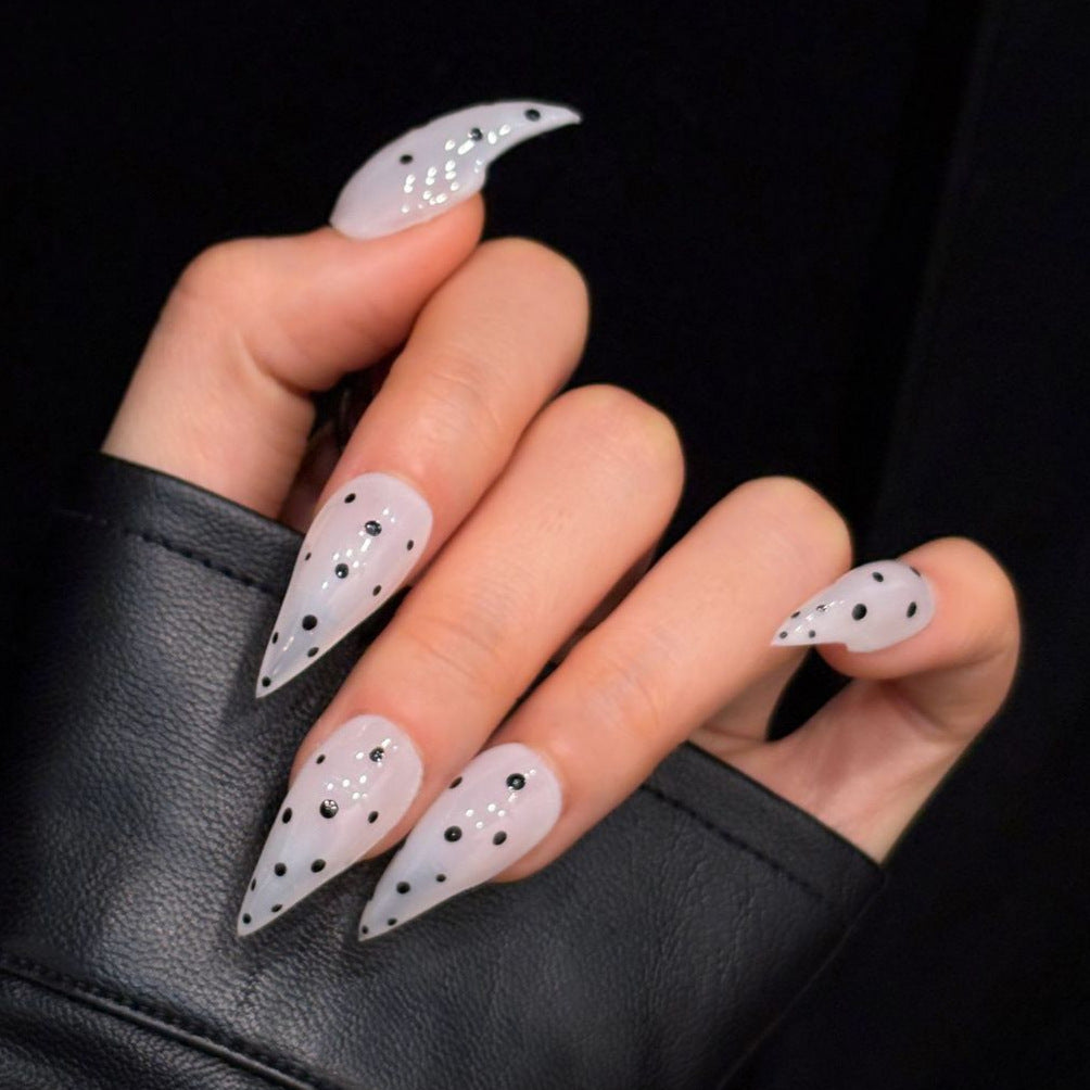Stiletto Acrylic Press-On Nail Set with Elegant Design