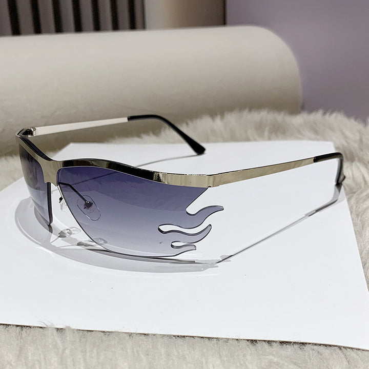 Women futuristic sunglasses with elegant transparent frame Stornfield