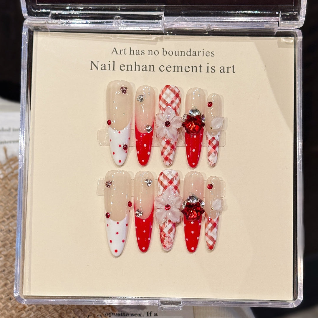 Decorative Artistic Press-On Nail Set  1791773892