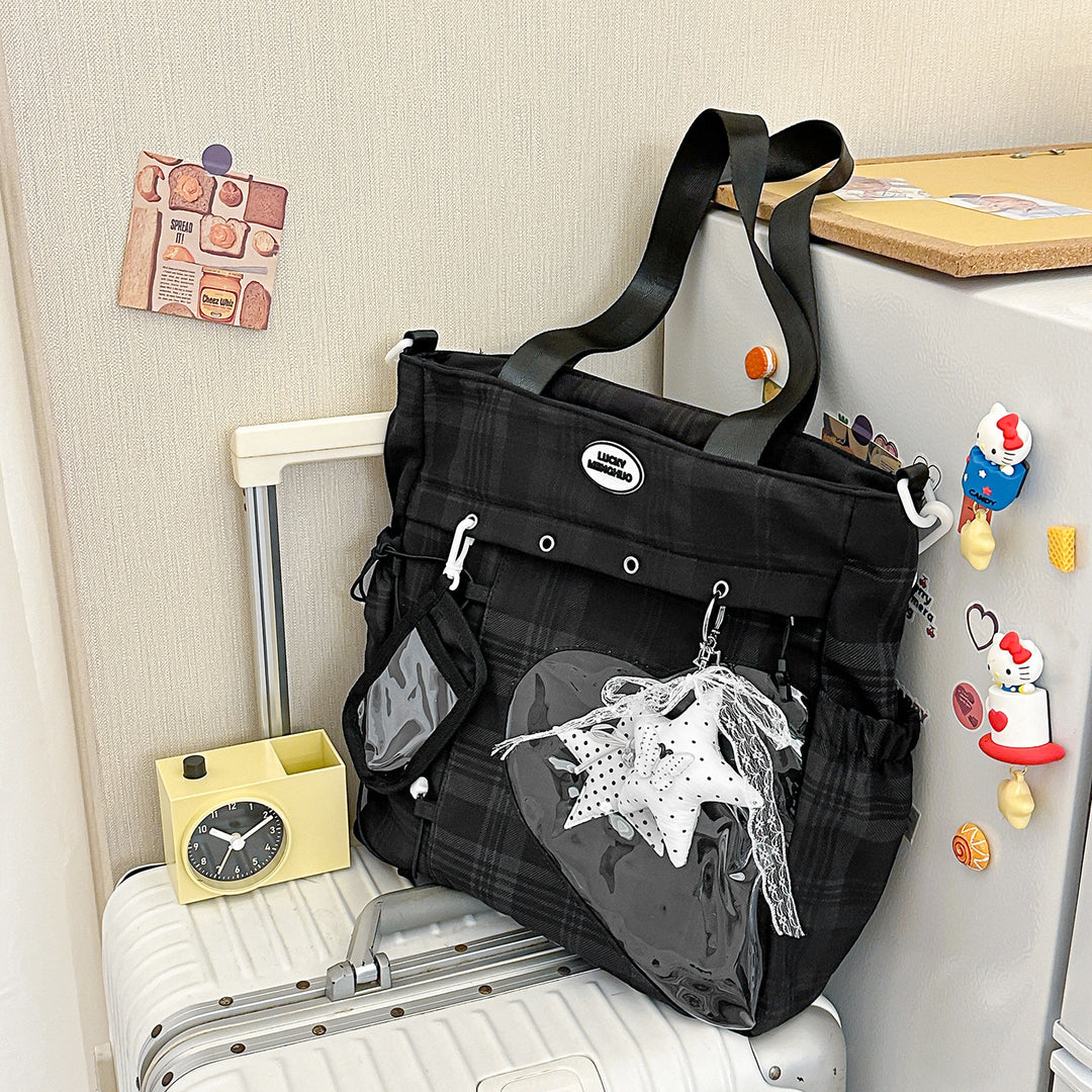 Stylish Multi-Pocket Star-Appliqué Backpack Stornfield