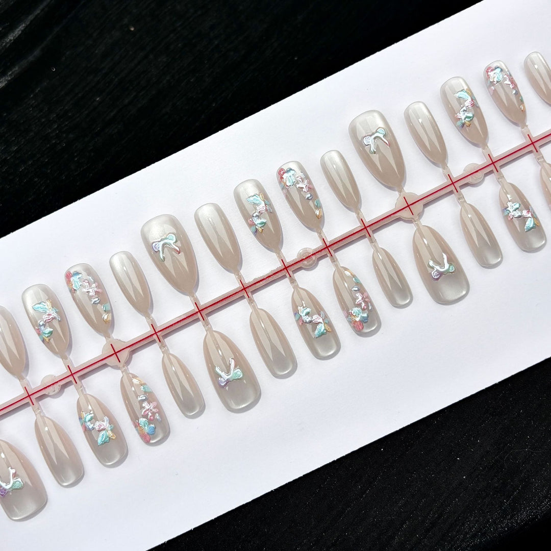 Decorative Butterfly Press-On Nail Set