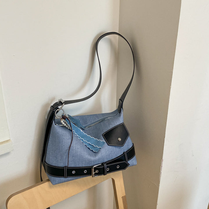 Casual Denim Shoulder Bag