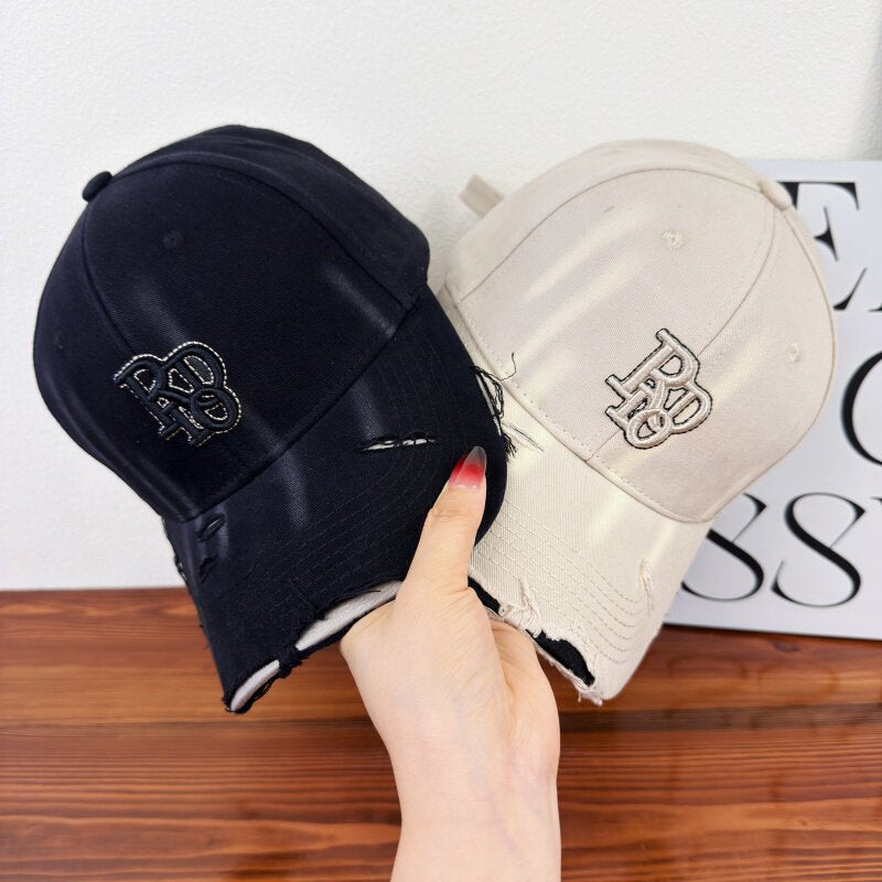 Women's Distressed Classic Cotton Baseball Cap Stornfield