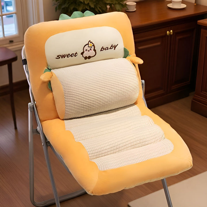 Plush seat cushion with ergonomic back support Stornfield
