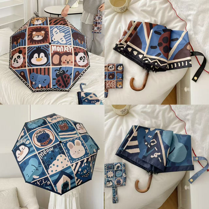Women's folding umbrella with creative geometric design Stornfield