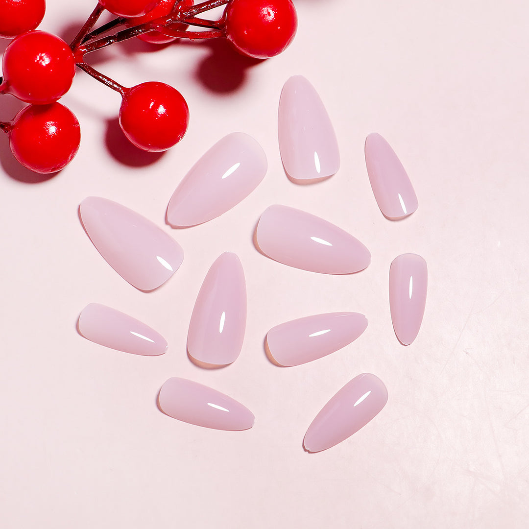 Press-On Nail Kit with Almond Shape and Natural Finish Stornfield