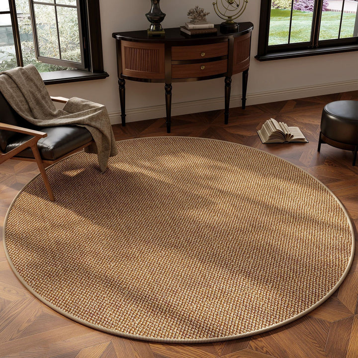 Round Textured Area Rug