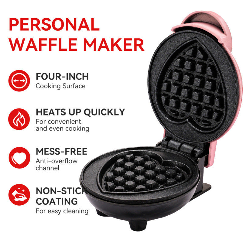 Heart-Shaped Mini Waffle Maker Stornfield