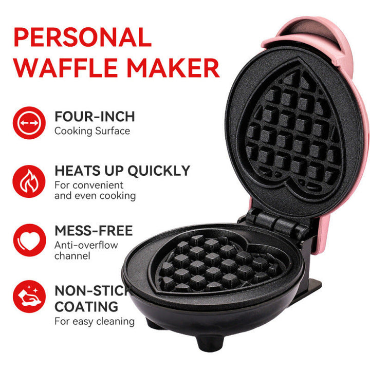 Heart-Shaped Mini Waffle Maker Stornfield
