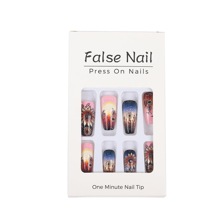 Art Nail Set with Bohemian Designs Stornfield