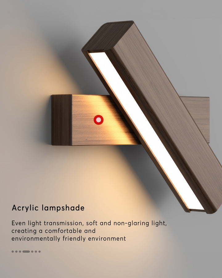 Stornfield | Swiveling Wall Lamp with Nordic Wood Grain