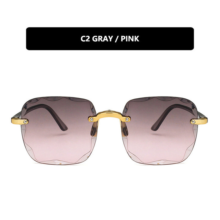 Women's trendy square sunglasses with luxurious metal frame Stornfield