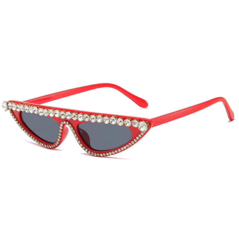 Women's Cat-Eye Sunglasses with Sparkling Stone Accents Stornfield