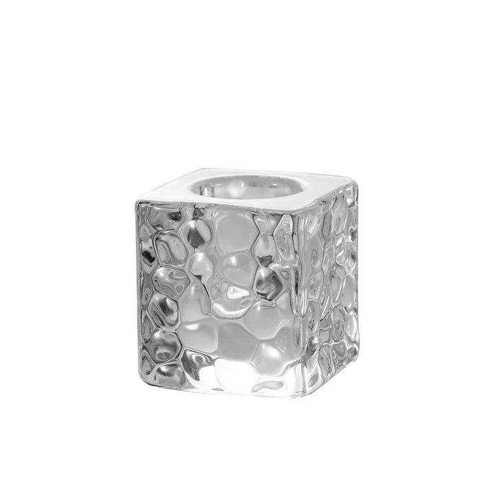 Square Ribbed Glass Votive Candle Holder Stornfield