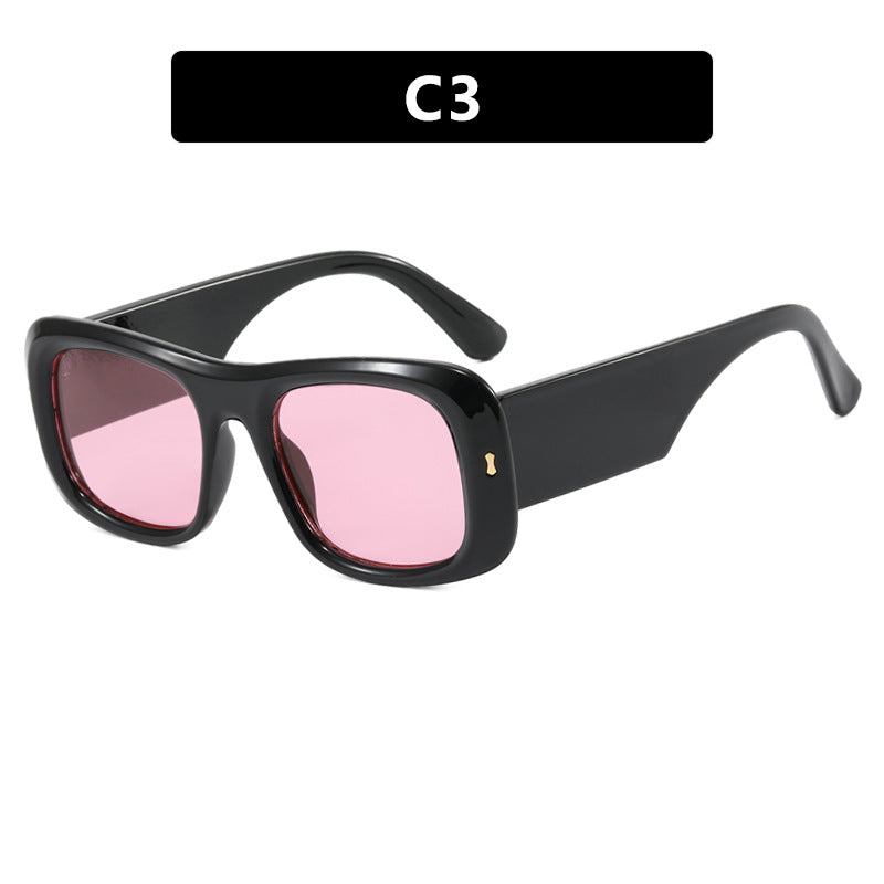Women's square sunglasses with reflective protective lenses and modern frame construction Stornfield
