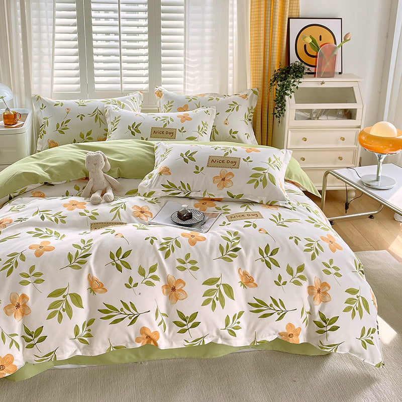 Whimsical Floral Pattern Bedding Set