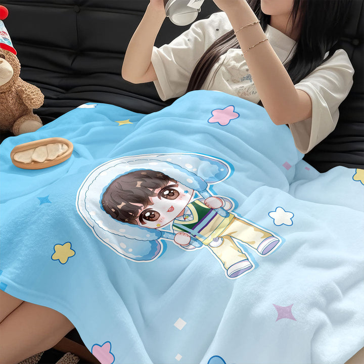 Cartoon-Themed Cozy Blanket