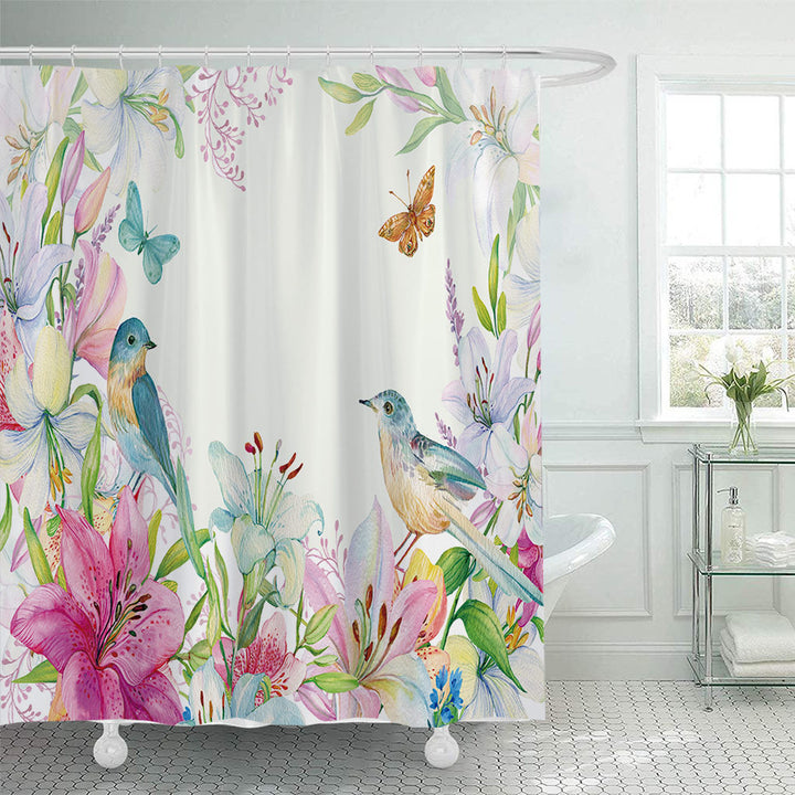 Floral Patterned Shower Curtain Stornfield